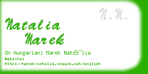 natalia marek business card